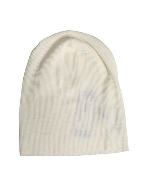 Dolce & Gabbana Wollmischung Gestrickte Beanie Mütze in Natural für Herren