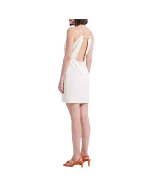 Suncoo Kleedjes ,Wit ,Polyester Elegante Casta Jurk in het White