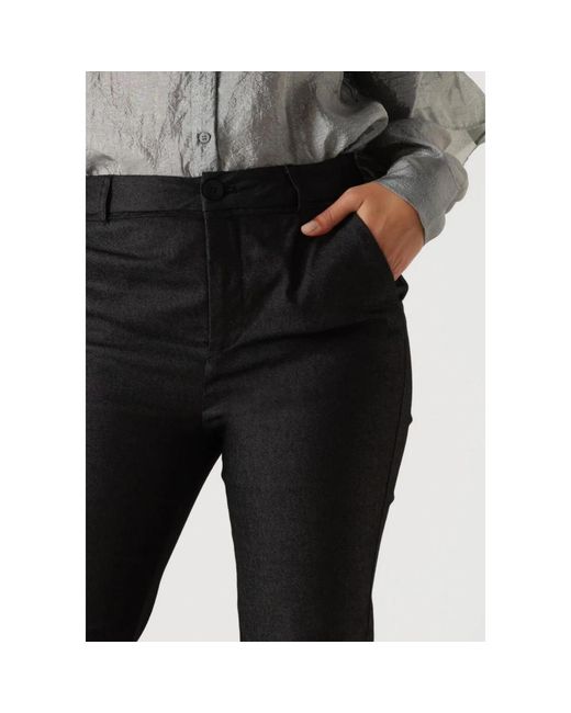 Minus Broeken ,Zwart ,Denim Zwarte Flared Denim Jeans in het Black