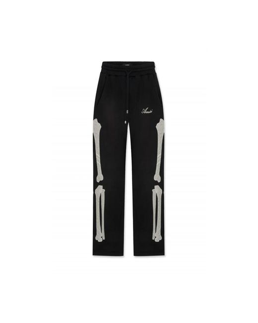 Amiri Black Straight Trousers for men