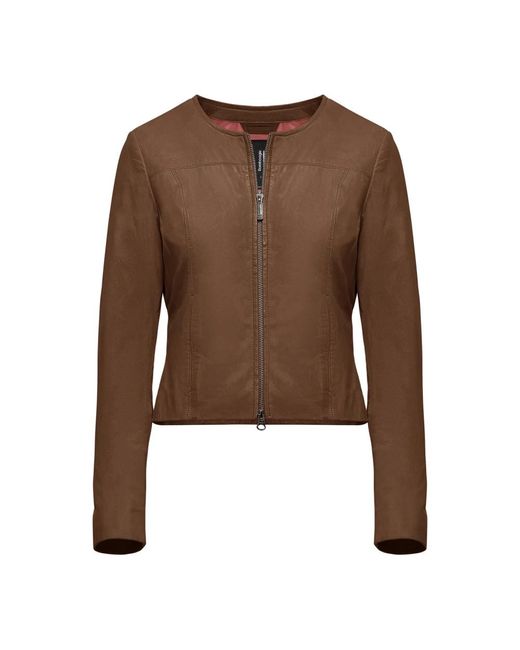 Leather Jackets di Bomboogie in Brown