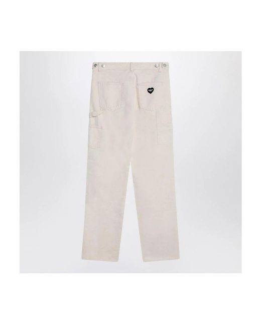 Carhartt White Straight Trousers