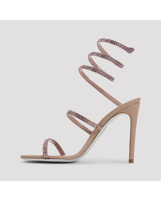 High Heel Sandals di Rene Caovilla in Metallic