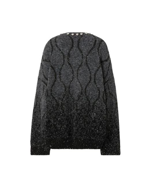 Pinko Black Round-Neck Knitwear
