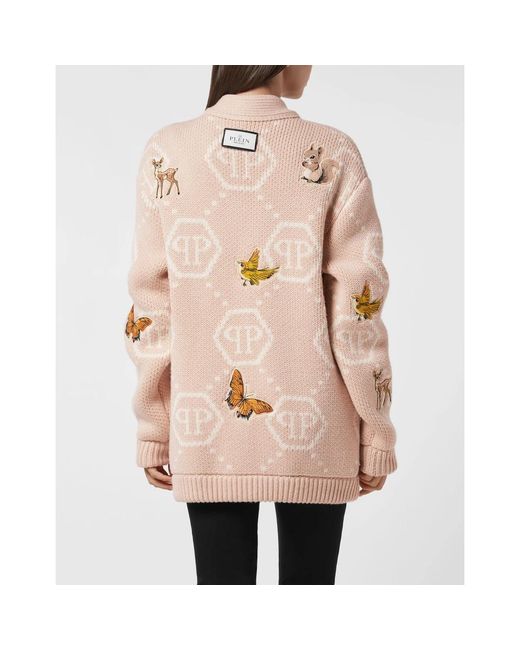 Cardigans Philipp Plein de color Pink