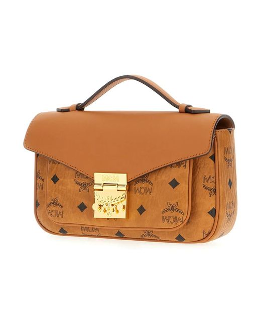 MCM Brown 'Tracy' Medium Shoulder Bag