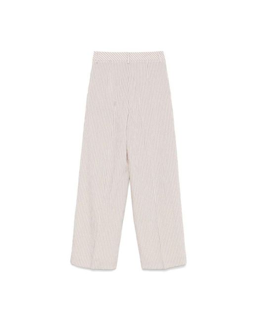 Liu Jo White Weite Hose Mit Taschen