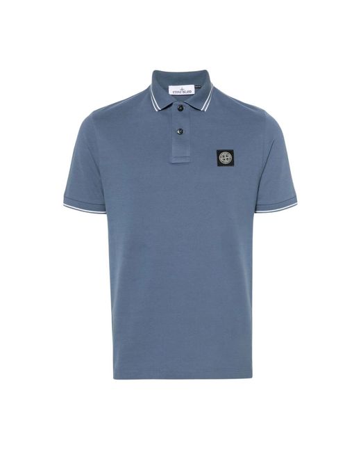 Stone Island Klassisches polo shirt für männer in Blue für Herren