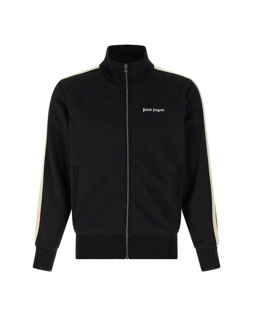 Palm Angels Black Zip-Throughs for men