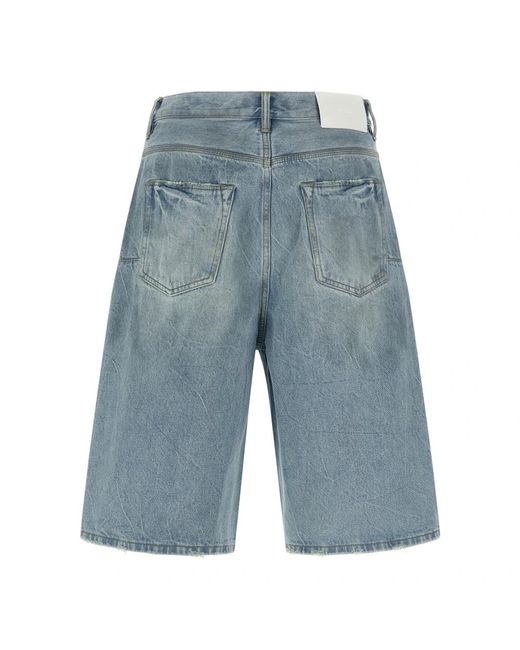 Purple Brand Blue Denim Shorts for men
