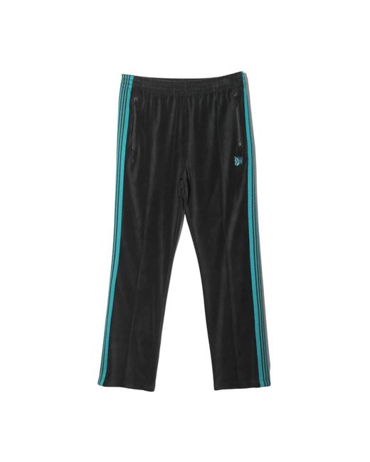 Pantalones deportivos ajustados de terciopelo Needles de color Gray