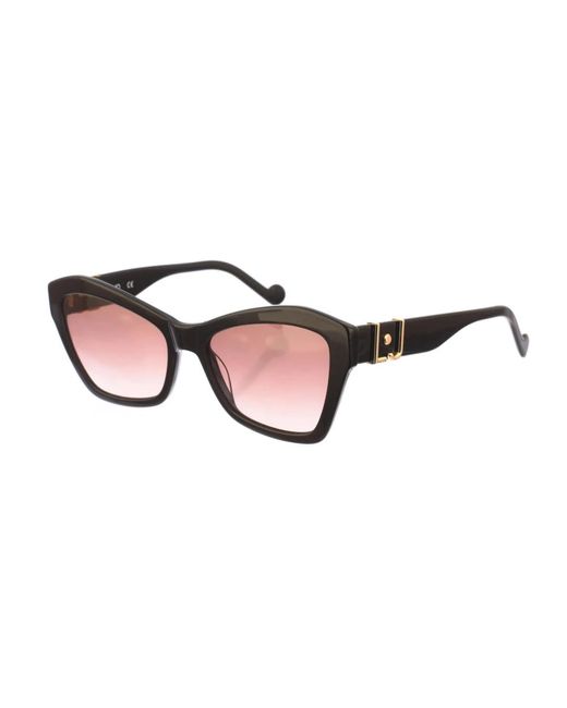 Liu Jo Black Schmetterlingsstil acetat sonnenbrille