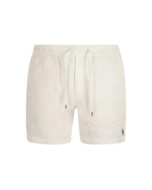 Ralph Lauren Weiße deckwash shorts für männer in Natural für Herren