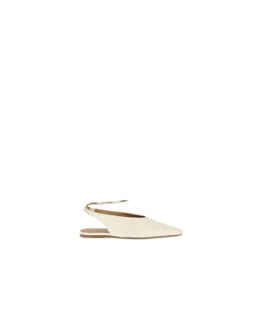 Jil Sander Metallic Ballerina Shoes