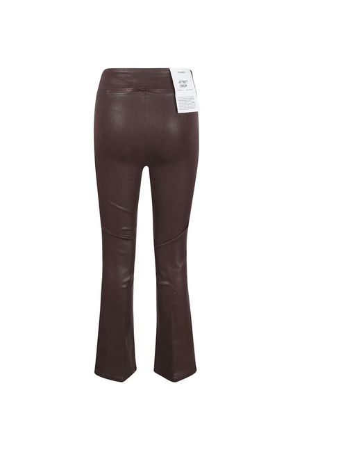 FRAME Brown Cropped Trousers
