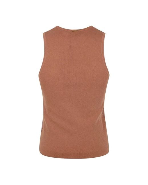 Twinset Brown Sleeveless Tops