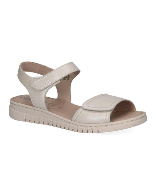 Caprice Metallic Flat Sandals