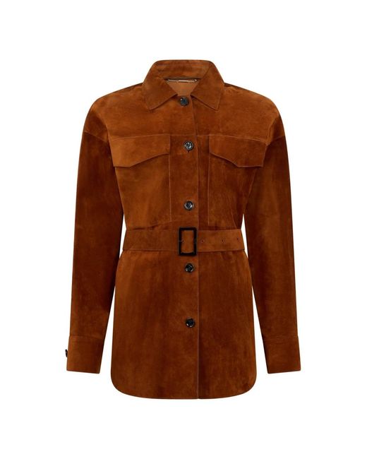 Leather Jackets Moorer de color Brown