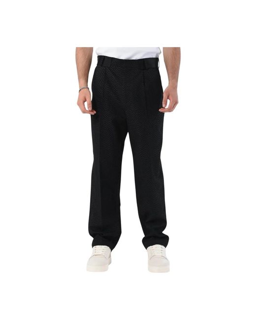Emporio Armani Straight trousers in Black für Herren