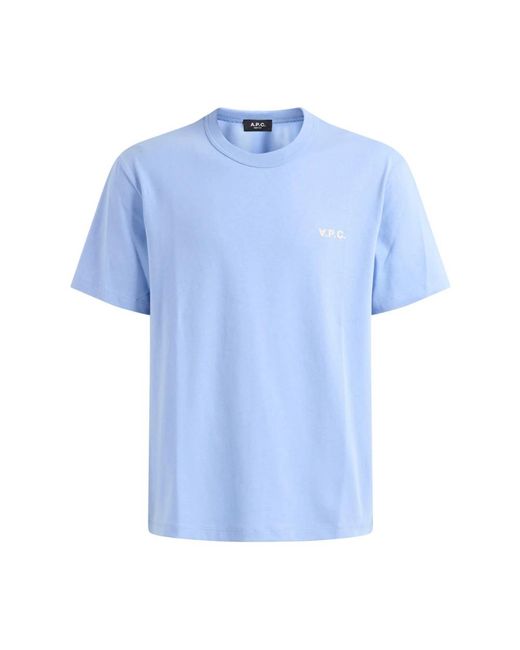 A.P.C. Blue T-Shirts for men