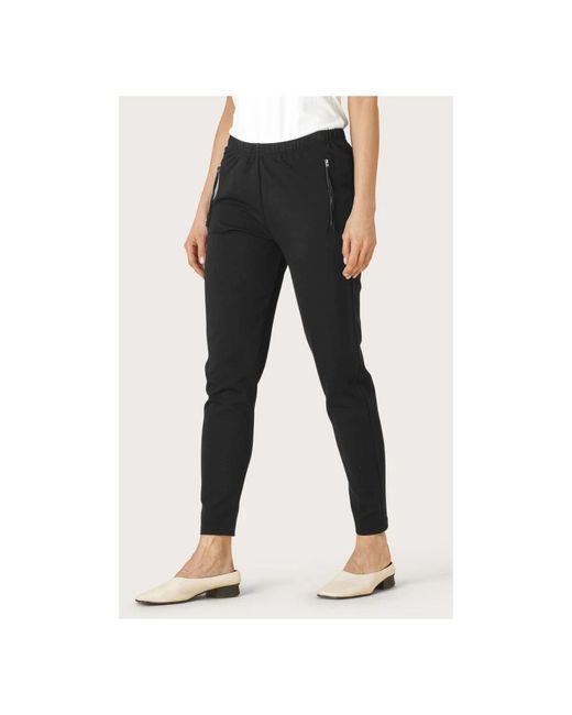 Masai Black Slim-Fit Trousers