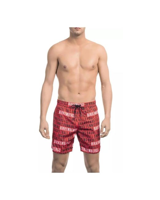 Bikkembergs Red Beachwear for men