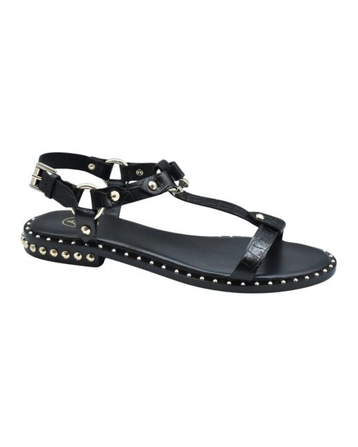 Ash Blue Flat Sandals