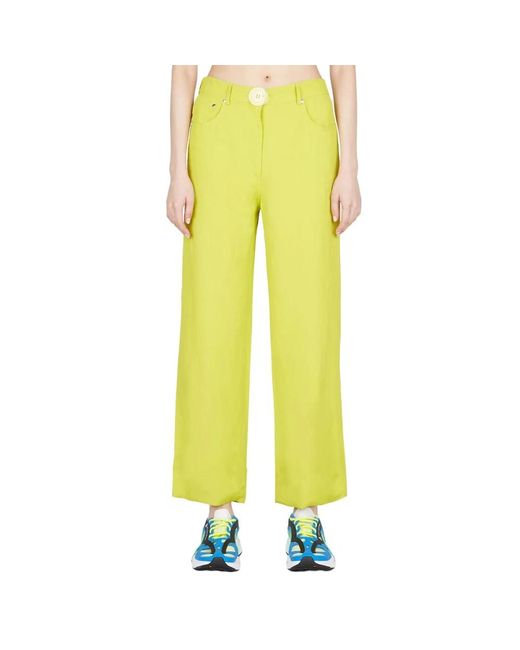 Stella McCartney Yellow Wide Trousers