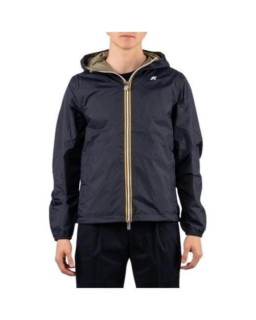 K-Way Blue Rain Jackets for men