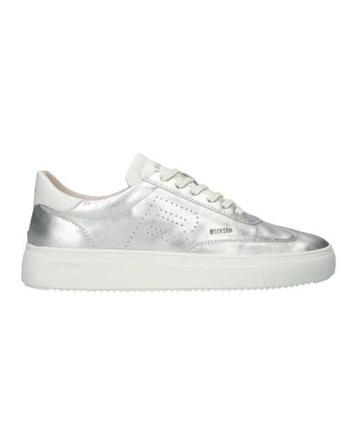 Blackstone White Silberweiße Sneaker (Low)