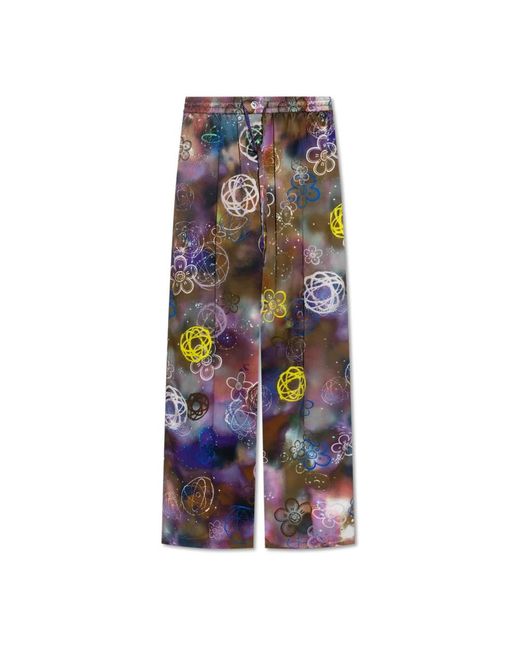 KENZO Zijden Broek in het Multicolor