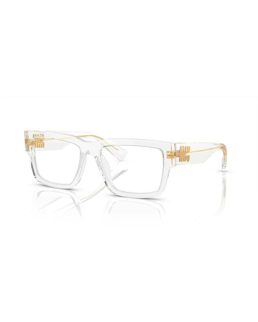 Miu Miu White Transparente Brillenfassungen Vmu 02Xv