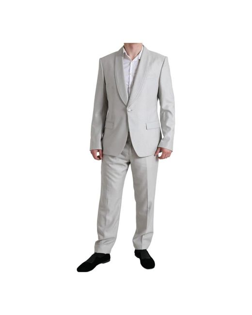 Dolce & Gabbana Gray Single Breasted Suits for men