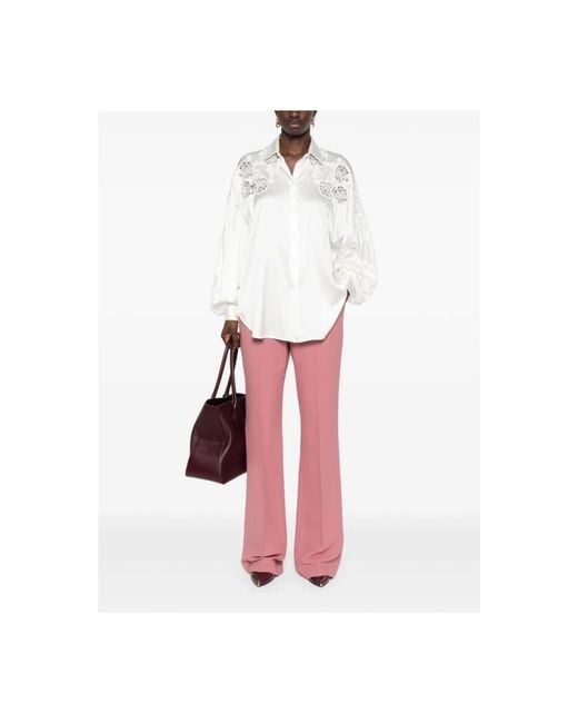 Wide Trousers Ermanno Scervino en coloris Pink