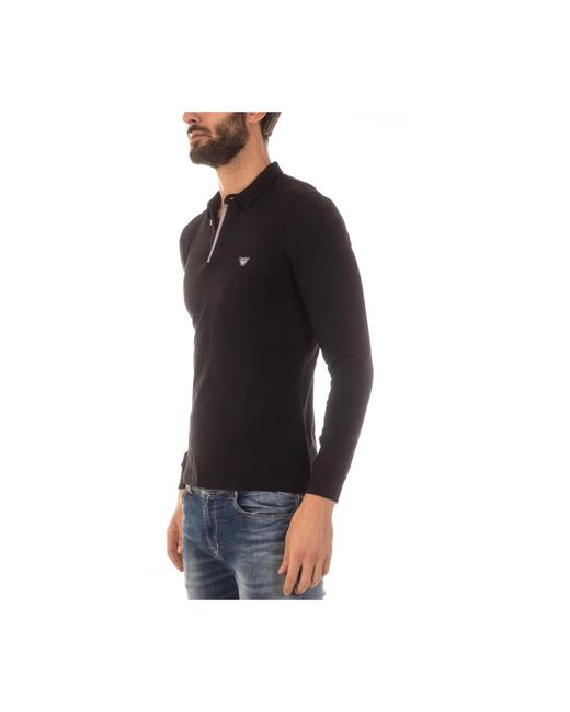 Armani Jeans Black Polo Shirts for men