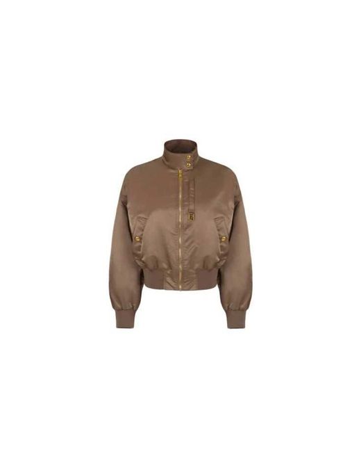 Elisabetta Franchi Brown Bomber Jackets