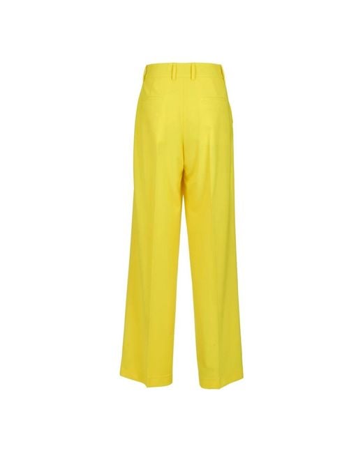 MSGM Yellow Wide Trousers