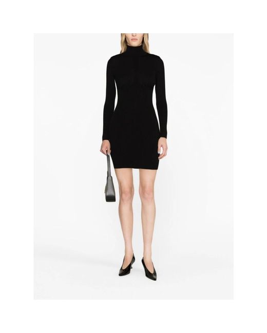 Elisabetta Franchi Black Knitted Dresses