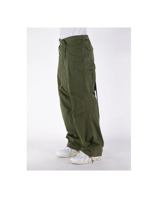 Sacai Green Straight Trousers for men