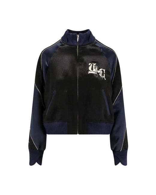 Undercover Zwarte Ritsjas Met Logoborduursel in het Black