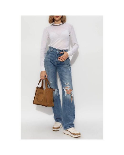 Round-Neck Knitwear di Stella McCartney in White