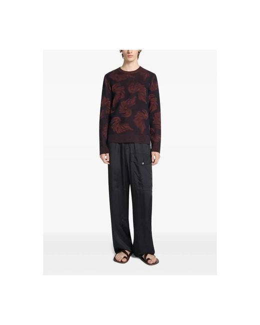 Dries Van Noten Purple Round-Neck Knitwear for men