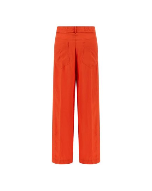Nude Red Wide Trousers