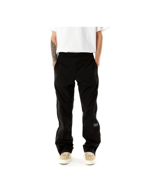 032c Black Straight Trousers for men