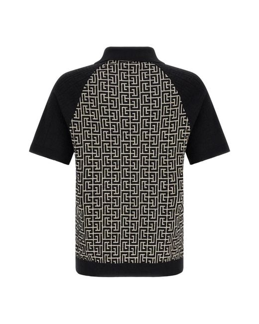 Balmain Black Polo Shirts for men