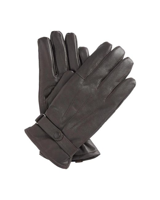 Barbour Accessoires ,Bruin ,Leer Burnished Leather Thinsulate Handschoenen in het Gray voor heren