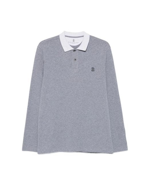 Brunello Cucinelli Gray Polo Shirts for men