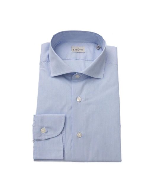 Camicia formale con colletto francese - walter di Bagutta in Blue da Uomo