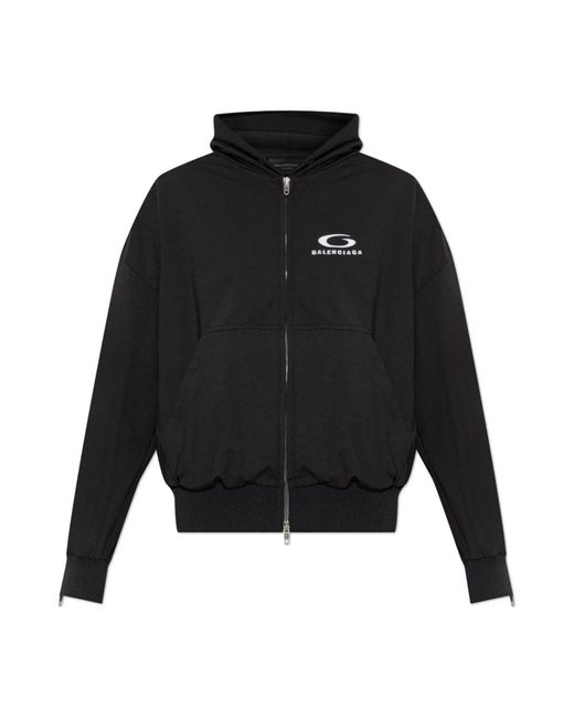 Balenciaga Black Sweatshirt Mit Logo
