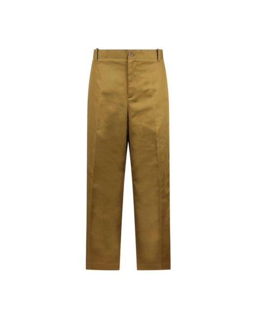 Maison Kitsuné Green Straight Trousers for men